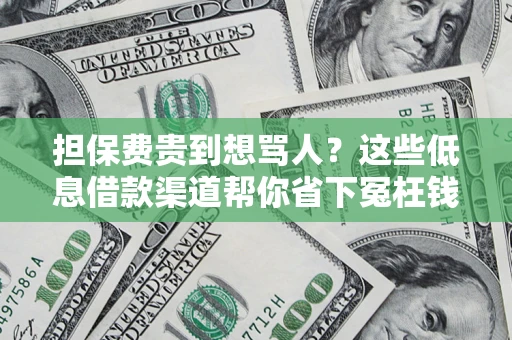 北京担保费贵到想骂人？这些低息借款渠道帮你省下冤枉钱