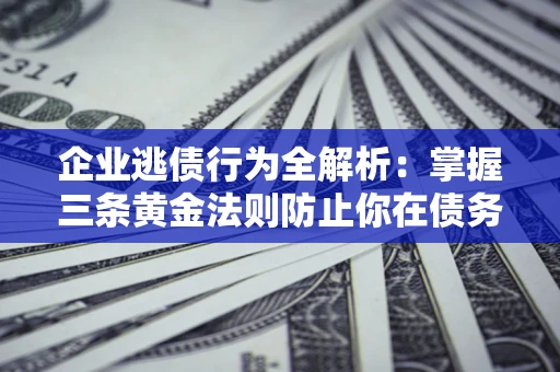 北京企业逃债行为全解析：掌握三条黄金法则防止你在债务乱局中“踩雷”