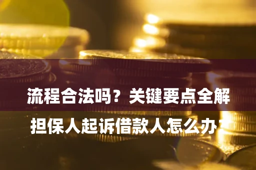 北京

担保人起诉借款人怎么办？流程合法吗？关键要点全解析